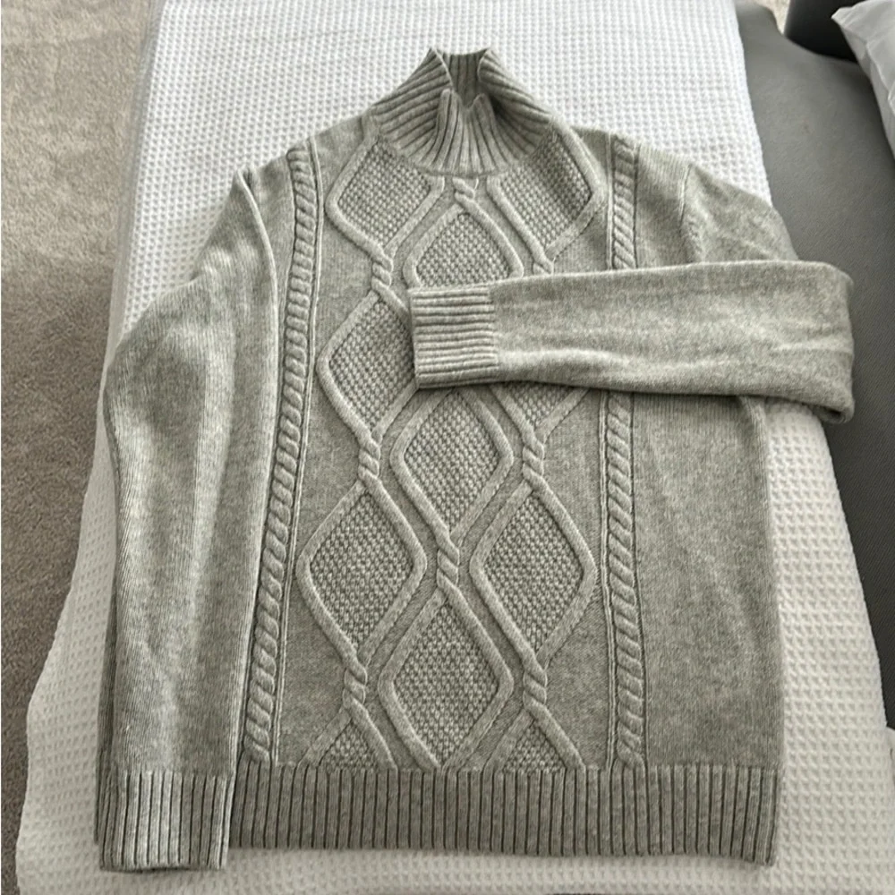 COPY - Italian merino blend  yarn grey sweater - Picture 7 of 8